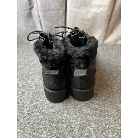 Eileen Fisher Women’s Kenille Sport Suede/Shearling Wedge Boot Black Sz 7 NWOB - Picture 3 of 10